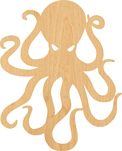 Octopus 2 Laser Cut Out Wood Shape Craft Supply - 2" Generic