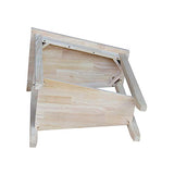 International Concepts Unfinished Keystone Accent Table, 4 in W x 16 in D (Long) -9 in D (Short) x 24 in H International Concepts