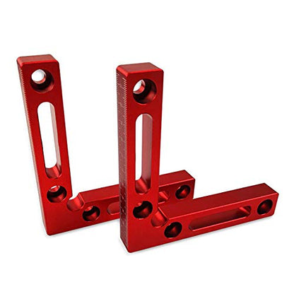 90 Degree Aluminium Alloy Positioning Squares, 4.7" x 4.7" Clamping Square, Right Angle Clamps Woodworking Carpenter Tool for Clamping to Boxes, - WoodArtSupply