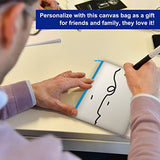 Legigo 10 Pack Blank DIY Craft Bag Canvas Pen Case Blank Makeup Bags - Canvas Pencil Bag Cotton Canvas Cosmetic Bag Multi-Purpose Travel Cosmetic Bag Legigo