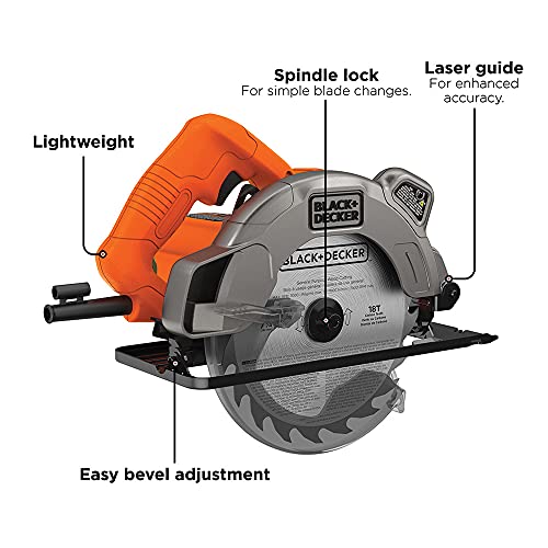 BLACK DECKER 7 1 4 Inch Circular Saw with Laser 13 Amp BDECS300C