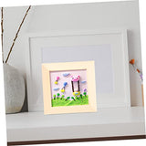 KALLORY 12 Pcs Clay Picture Frame 3d Wood Diy Photo Wallet Size Picture Frames Natural Clay Unfinished Picture Frames Bulk Picture Frames Farmhouse KALLORY