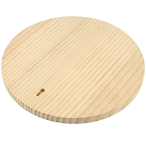 SINJEUN 4 Pack 12 Inches Round Wood Plaque, 3/4 Inch Thick Blank Wooden Hanging Sign, Unfinished Wood Boards with Hanging Hole for DIY Crafts - WoodArtSupply