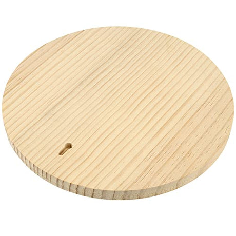 SINJEUN 4 Pack 12 Inches Round Wood Plaque, 3/4 Inch Thick Blank Wooden Hanging Sign, Unfinished Wood Boards with Hanging Hole for DIY Crafts SINJEUN