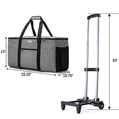 LUXJA Rolling Tote Compatible with Cricut Maker (Explore Air) and Easy Press (9 inches x 9 inches), Die-Cut Machine Carrying Case with Wheels (Come - WoodArtSupply