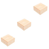 VILLCASE 3 Pcs Wooden Storage Box Desktop Jewelry Organizer Tray Storage Cubes with Lid Chest Treasure Case Unfinished Wood Crate Trinket Storage VILLCASE