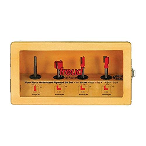 Freud 90-106: 4 Piece Undersized Plywood Bit Set (1/4" Shank) Freud
