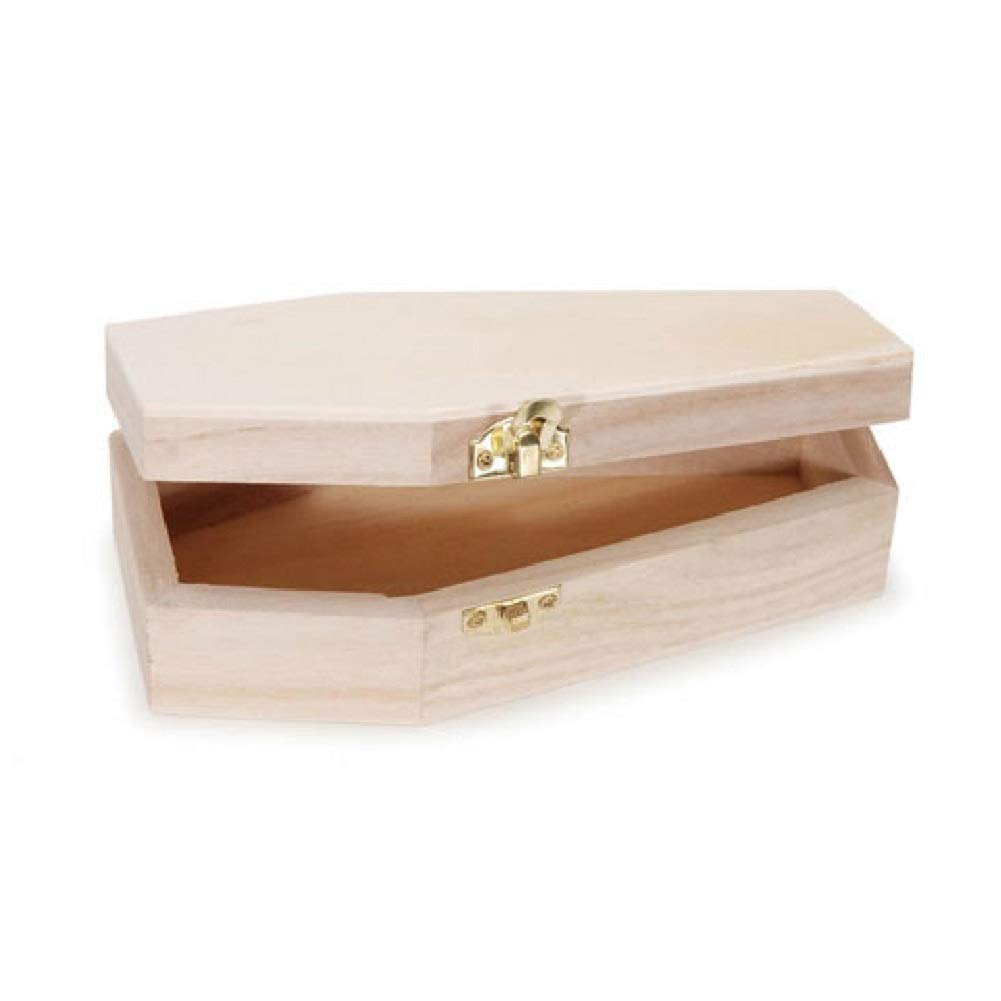 DARICE Unfinished Wood Coffin: 6 x 3 x 2 inches Darice