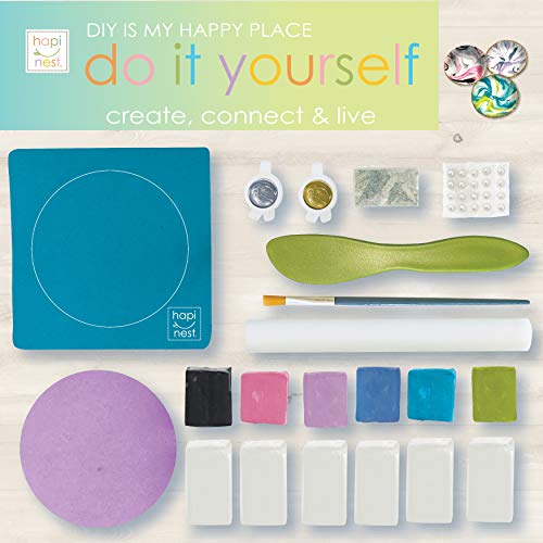 Hapinest DIY Clay Jewelry Dish Arts and Crafts Kit Gifts for Girls Kids Ages 8 9 10 11 12 Years Old - WoodArtSupply