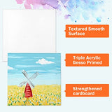 20 Pack 4x4 in Mini Canvases, Small Stretched Painting Canvas Panel with Mini Easel, Art Canvas Painting Kit with 10 Brushes & 5 Paint Tray for Kids MicoSim