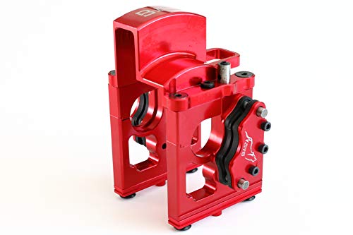 GTBRacing CNC Aluminum Center Differential Diff Mount & Adjustable Calipers Version for 1/5 RC Car Losi MTXL Upgrade Parts (Red) GTBRacing