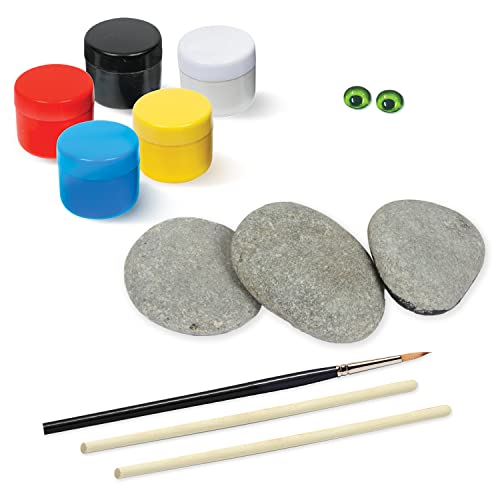 Hinkler Animal Rock Painting Box Set - DIY Rock Painting for Adults - Rocks, Brush, Paint Included - Mandala Stone Artist - Create Rock Artwork at