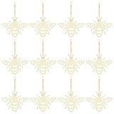 Amosfun 20pcs Bee Wooden Ornaments Unfinished Wood Slices Crafts Predrilled with Hole Spring Easter Bee Festival Party Decorations DIY Painting Amosfun