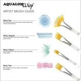 Aqualon Royal & Langnickel Wisp Flat Artist Brush Set, 5-Piece Aqualon