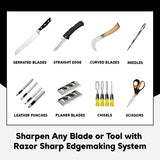 Razor Sharp Edgemaking System 8 Inch Deluxe Blade Sharpening Kit | For 6 Inch Bench Grinder | Made in the USA Razor Sharp Edgemaking System