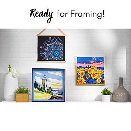 Plaid Sunflower Meadow Modern Kit, 14" x 14" Paint by Numbers for Adults and Kids, Easy-to-Follow DIY Crafts, Art Supplies with A Textured Finish, Plaid