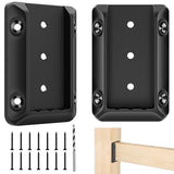 Steel DN Mate 20 PCS Deck Railing Bracket Connectors for 2x4 (Actual 1.5”x3.5”) Wood Post to Handrail Connection, Sturdy Nylon Stair Fence Railing Steel DN Mate