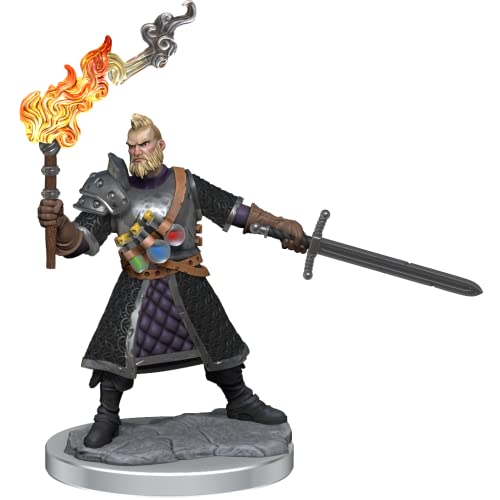 D&D Frameworks: Human Fighter Male - Unpainted and Unassembled - WoodArtSupply