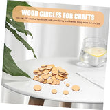 COHEALI 100Pcs Wooden Cutout Wood Circles with Holes Graffiti Chips Blank Decorate Wooden Wood Carving Hollow Out Wafer Crafts Wood Round Wood COHEALI