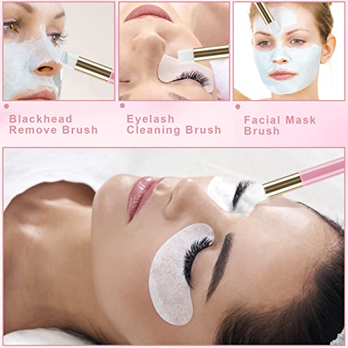 homicozy 40 Pcs Lash Shampoo Bottle Brushes Set, 10 Pcs Lash Shampoo Brushes, 10 Pcs Lash Brushes Tubes, 10 Pcs Eyelash Shampoo Dispensers, 10 Pcs homicozy