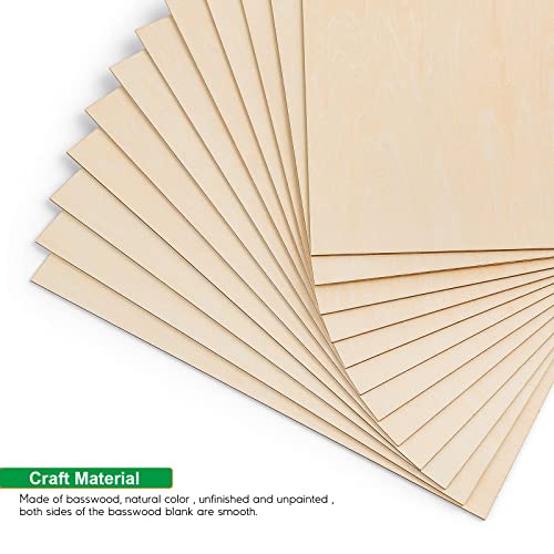 Unfinished Wood, Ailengy 6 x 4 Inch Basswood Sheets 1/16 Thin Plywood Board Basswood Sheets for Crafts, Mini House Building Architectural Model