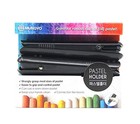 Mungyo Soft Oil Pastels Holder, Chalk Holder 2pcs, Great for various size of pastel ZEESOON