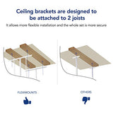 FLEXIMOUNTS 2 Pack 3x6 Overhead Garage Storage Adjustable Ceiling Storage Rack 72" Length x 36" Width x 40" Height (Black) FLEXIMOUNTS