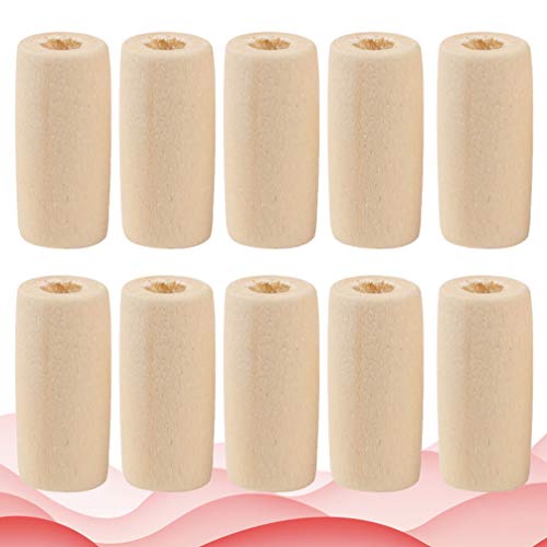 EXCEART 100pcs Wooden Beads Barrel Shaped Unfinished Wood Spacer Beads Jewelry Findings Charms for DIY Bracelet Necklace Craft Making Supplies Style EXCEART