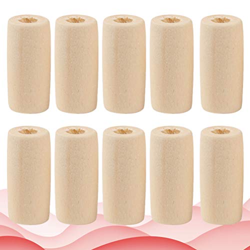 EXCEART 100pcs Wooden Beads Barrel Shaped Unfinished Wood Spacer Beads Jewelry Findings Charms for DIY Bracelet Necklace Craft Making Supplies Style - WoodArtSupply