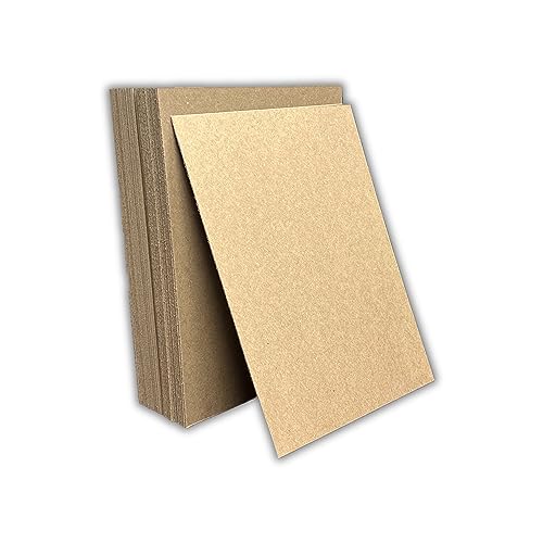 Samsill Chipboard Sheets 8.5 x 11 Inches, 50 Pack, Acid Free, 50 Point,  Brown, Compatible with Cricut Machine, Create Embellishments for Cards,  Mixed