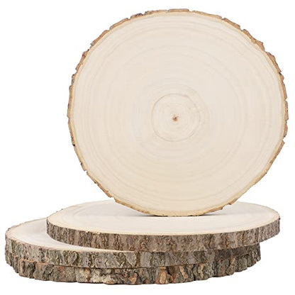 Unfinished Wood Slices Large Wood Slices for Crafts, Wood Centerpieces for Tables Wood Slabs