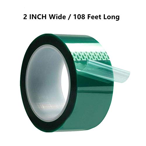 MISSYOUNG Resin Tape for Epoxy Resin Molding, Thermal Adhesive Tape Green Polyester HighTempeprature Masking Tape Green High Heat PET Tape for MISSYOUNG