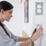 Outlet Covers.2 Pack Shiny Rhinestones Wall Plate Rhinestones Light Switch Cover Decorative Bling Switch Cover Crystal Outlet Covers Decorative Wall Mozeat Lens