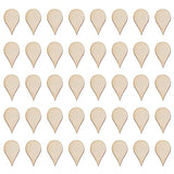 BESTOYARD 50 Pack Nativity Decor Wooden Teardrop Shape Wood Piece Woodsy Decor Wood Teardrop Blanks DIY Craft Wood Embellishments Ornaments Water BESTOYARD