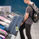 10pcs Sublimation Blanks Luggage Tags with Strap, White Blank Backpack Travel Bag Baggage Tags Double Sided MDF Rectangle Name ID Card Label Tag WACAR