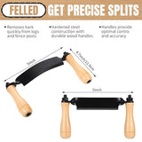 WILLBOND 2 Pcs Draw Shave Knife Set Draw Shave Knife Include Curved Draw Knife Straight Draw Knife Wood Working Tools Draw Shave Tool Woodworking WILLBOND