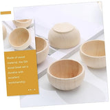 Abaodam 16 pcs small wooden bowl condiment bowls small wood bowls unfinished wooden bowl DIY mini serving bowl unfinished wood bowls wooden bowl for Abaodam
