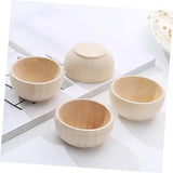 Abaodam 16 pcs small wooden bowl condiment bowls small wood bowls unfinished wooden bowl DIY mini serving bowl unfinished wood bowls wooden bowl for Abaodam