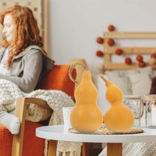 VOSAREA Natural Dried Gourds 2pcs Unfinished Wood Gourd Bottle DIY Painting Wood Peg Doll Dried Gourds for Crafts Arts Chinese Gourd Bottle Feng Shui VOSAREA