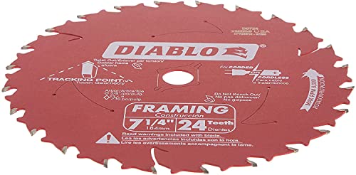 Diablo D0724A 7-1/4" 24T Diablo™ Circular Saw Framing Blade Freud