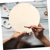Tofficu 10 Sets DIY Door Hanging Sign Unfinished Wooden Slices Unfinished Wooden Rounds Unfinished Wood Plaque Unfinished Wood Crafts Blanks Tofficu