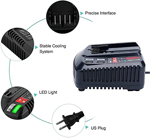 CMCB104 V20 Battery Fast Charger Replacement for Craftsman V20 Craftsman 20V max Lithium Compact Batteries Lithium Battery CMCB202 CMCB204 CMCB206 - WoodArtSupply