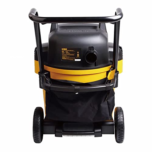 DeWALT 14 Gallon Poly Wet/Dry Vacuum, 6 Horse Power 120V for Jobsite /Industry, Yellow ,DXV14P - WoodArtSupply