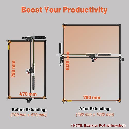 NEJE 3 Max V2 Laser Engraver, Upgrade Laser Engraving Cutting Machine with 31.1”x 18.5”(790x470mm) Large Working Area,11W E40 Laser CNC Cutter and NEJE