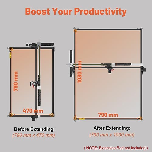 NEJE 3 Max V2 Laser Engraver, Upgrade Laser Engraving Cutting Machine with 31.1”x 18.5”(790x470mm) Large Working Area,11W E40 Laser CNC Cutter and - WoodArtSupply