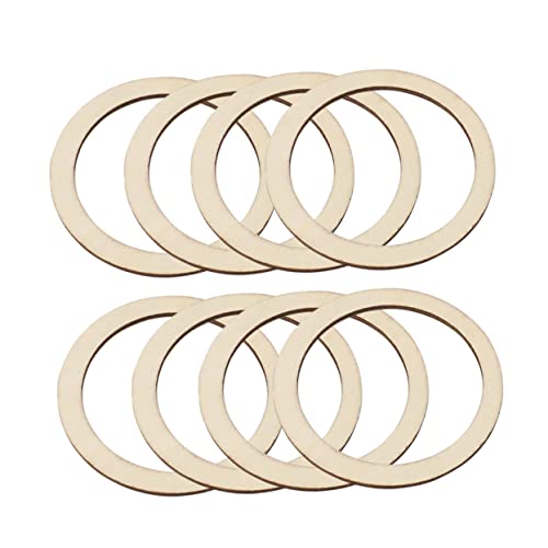 SEWACC 50pcs Christmas Decor Wood Frames Natural Wood Slices Unfinished Wood Circles Smooth Wood Circles Nativity Crafts DIY Craft Decor Log Chips SEWACC