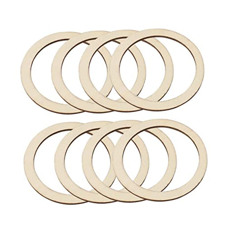 SEWACC 50pcs Christmas Decor Wood Frames Natural Wood Slices Unfinished Wood Circles Smooth Wood Circles Nativity Crafts DIY Craft Decor Log Chips SEWACC