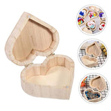 NOLITOY 3pcs Unfinished Treasure Chest Ring Chest Organizer Wooden Jewelry Holder Jewelry Organizer Tray Wooden Holder Wooden Case Heart Case Ring NOLITOY