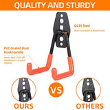 12 Pack Garage Hooks Heavy Duty with 2 Extension Cord Storage Straps, Utility Steel Garage Storage Hooks, Wall Mount Garage Hanger&Organizer for pensar