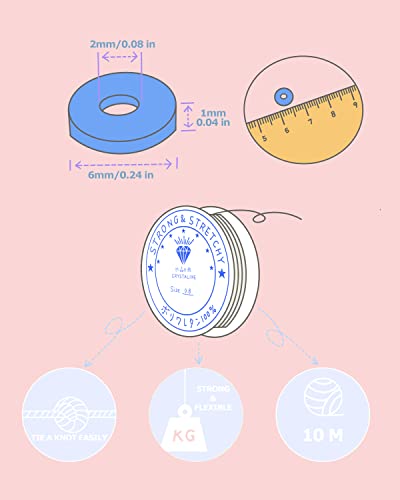 Deinduser Bracelet Making Kit 7200 Pcs Clay Beads for Friendship Bracelet DIY Jewelry Making Polymer Heishi Beads with Charms Gifts for Adults for Deinduser